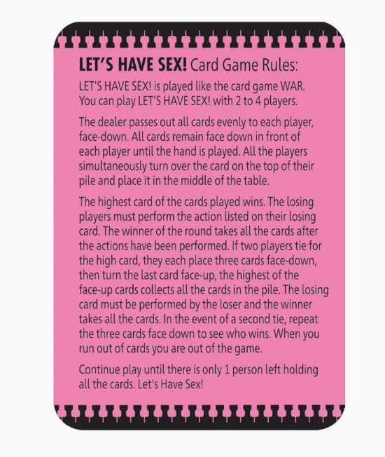 Let's Have S3X Card Game